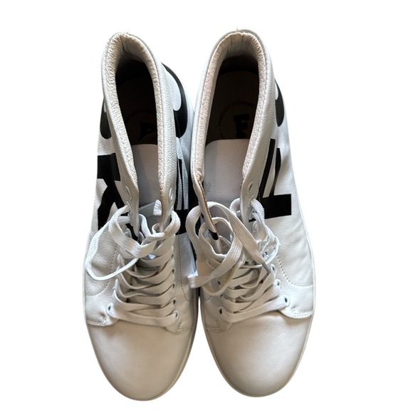 French Connection UK (FCUK) Triomphe Leather high top sneakers in white size 9 - Picture 7 of 9